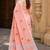 peach linen woven work traditional saree