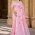 pink linen woven work traditional saree