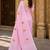 pink linen woven work traditional saree