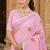 pink linen woven work traditional saree