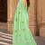 pista green linen woven work traditional saree