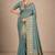 teal assam silk blend woven work traditional saree
