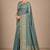 teal assam silk blend woven work traditional saree
