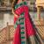 dark pink silk blend woven work traditional saree