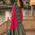 dark pink silk blend woven work traditional saree