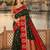 dark green silk blend woven work traditional saree