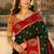 dark green silk blend woven work traditional saree