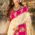 beige silk blend woven work traditional saree