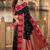black silk blend woven work traditional saree