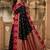 black silk blend woven work traditional saree
