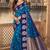 blue silk blend woven work traditional saree
