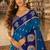 blue silk blend woven work traditional saree