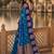 blue silk blend woven work traditional saree