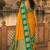 yellow silk blend woven work traditional saree