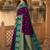 wine silk blend woven work traditional saree