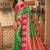 green silk blend woven work traditional saree