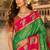 green silk blend woven work traditional saree