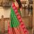 green silk blend woven work traditional saree