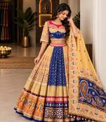 Light Yellow Navratri Lehenga Choli With Dupatta