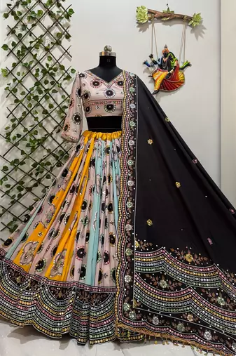 Baby Pink Navratri Lehenga Choli With Dupatta