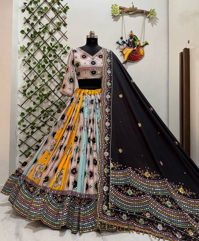 Baby Pink Navratri Lehenga Choli With Dupatta
