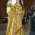 Olive green patola Silk Blend saree with woven zari border tassels