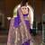 Purple patola Silk Blend saree with woven zari border & tassels