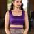 Purple patola Silk Blend saree with woven zari border & tassels