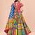 Cotton Long Flair Aari Embroidery Kutch Work (Lehenga Choli) Chaniya Choli Set with Dupatta Red - Free Size