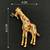 Elegant gold-plated giraffe brooch with multicolor stone embellishments