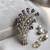 Purple Floral Bouquet Brooch with CZ Stones