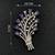 Purple Floral Bouquet Brooch with CZ Stones