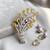 Elegant yellow floral bouquet brooch with cz stones     designer statement brooch