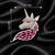 Unicorn Brooch with Pink Stones & Sparkling Crystal Detailing