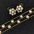 Gold-Tone 3-Layer Kundan Choker Necklace Set with Earrings