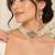 Pearl Choker Necklace Set with Crystal Pendant