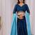 Navy Vichitra Readymade Lehenga Choli with Embroidery & Sequence Work