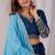 Navy Vichitra Readymade Lehenga Choli with Embroidery & Sequence Work