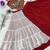 Red&White Cotton Readymade Lehenga Choli with Mirror & Gamthi Work