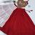 Red&White Cotton Readymade Lehenga Choli with Mirror & Gamthi Work