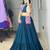 RAMA GREEN RAYON PARTY WEAR EMBRIDERY NAVRATRI LEHENGHA CHOLI FREE SIZE UP TO 42