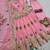 Pink fendy silk embroidery thread zari sequins work anarkali kurta set
