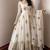 Offwhite fendy silk embroidery thread zari sequins work anarkali kurta set