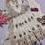 Offwhite fendy silk embroidery thread zari sequins work anarkali kurta set