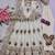 Offwhite fendy silk embroidery thread zari sequins work anarkali kurta set