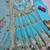 Skyblue fendy silk embroidery thread zari sequins work anarkali kurta set