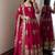 Ranipink fendy silk embroidery thread zari sequins work anarkali kurta set