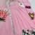 Pink faux georgette embroidered sequins work anarkali kurta set