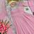 Pink faux georgette embroidered sequins work anarkali kurta set
