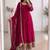 Ranipink fendy silk embroidered sequins work anarkali kurta set